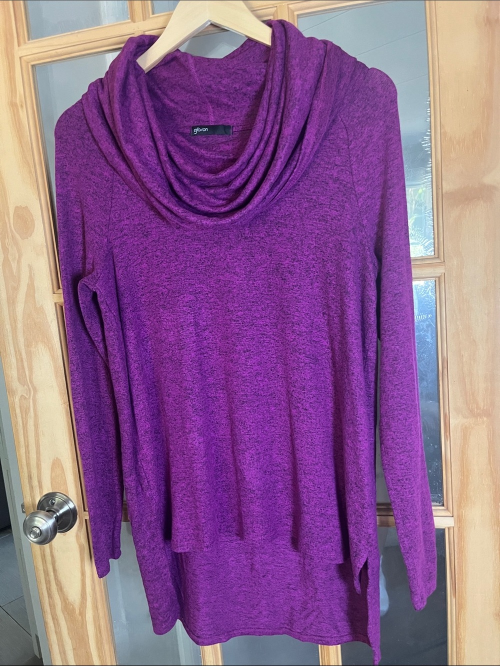 Nordstrom Gibson oversized high low soft fleece tunic, cowl neck EUC.sz xs